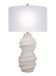 "Serenity Waves" Ceramic Table Lamp - Off White