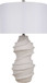 "Serenity Waves" Ceramic Table Lamp - Off White