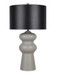 "Echo Essence" Ceramic Table Lamp - Textured Gray