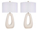 "Serenity Loop" Ceramic Table Lamp (Set of 2) - Textured White