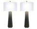 "Obsidian Glow" Metal Table Lamp (Set of 2) - Matte Black