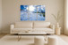 "Alpine Serenity" Tempered Glass Triptych - Blue / White