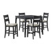 Garcia - 5 Piece Counter Set With Table And 4 Chairs - Black