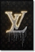 Gilded Drip Monogram - 33" x 48" Framed Wall Art - Black
