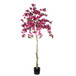 Artificial Bougainvillea Tree, Realistic Faux Potted Plant For Indoor Home Decor - Dark Pink / Green Leaves