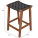 James - Mid-Century Modern Genuine Counter Stool