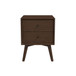 Caroline - Mid-Century Modern Style White Night Stand 2 Drawer