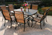 Square 63.98" Long Aluminum Dining Set