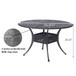 Round 48.03" Long Aluminum Dining Set With Cushions