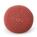 Bordeaux - Knitted Cotton Round Pouf Ottoman, Floor Cushion