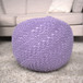 Bordeaux - Knitted Cotton Round Pouf Ottoman