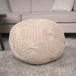 Bordeaux - Knitted Cotton Round Pouf