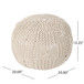 Bordeaux - Knitted Cotton Round Pouf