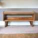 Solid Wood Bench With Upholstered Sea