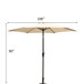 8.8' Outdoor Aluminum Patio Umbrella With 42 Pound Round Resin Umbrella Base