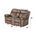 Zubaida - Two Tone Recliner Loveseat With USB Port Console
