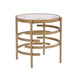 Round Table With Sintered Stone Top And Sturdy Metal Frame