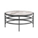 Round Table With Sintered Stone Top And Sturdy Metal Frame