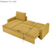 Convertible L Shaped Sleeper Sofa Bed With Reversible Chaise And Storage