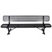 6' Outdoor Steel Bench With Backrest