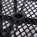 Square Outdoor Steel Picnic Table, With Umbrella Pole