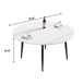 Modern Man-Made Stone Round Metal Dining Table-Position For 6 People