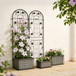 Metal Garden Trellis Rustproof Trellis For Climbing Plant Outdoor Flower Support