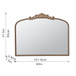Arch Mirror, Baroque Inspired Wall Decor For Bathroom, Bedroom, Living Room