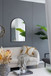 Arched Mirror With Metal Frame, Wall Mirror For Living Room Bedroom Entryway