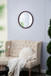 Circle Wall Mirror With Wooden Frame, Wall Mirror For Living Room