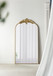 Arched Wall Mirror With Metal Frame, Wall Mirror For Living Room