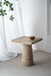 Square Side Table With Pedestal Base