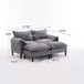 Convertible Combination Sofa With Footstools With Storage