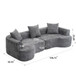 Modern Style Ultra Smooth Curved Sofa With 3 Pillows