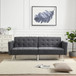 Futon Sofa Bed Convertible Folding Lounge Couch, Armrests