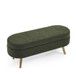 Ottoman Oval Storage Bench With Rubber Wood Legs