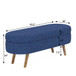 Ottoman Oval Storage Bench With Rubber Wood Legs