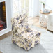Stylish Flannel Dining Chair With Soft Cushion And Backrest