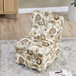 Stylish Flannel Dining Chair With Soft Cushion And Backrest