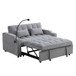 Modern Velvet Loveseat Futon Sofa With Pullout Bed, Adjustable Reclining Backrest, Toss Pillows