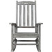 Oversized Porch Rocker Chair With Wide Seat And Tall Backrest