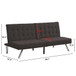 Modern Sofa Bed With Wood Frame And Stainless Legs