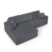 Modern Minimalist L Shape Modular Sectional Sofa, Couch