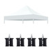 Canopy Replacement Top With 4 Pack W8 Bags, Pop Up Tent Cover Only, Frame Not Included