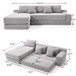 Modern L - Shaped Sectional Couch With Memory Foam