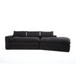 Modern Minimalist Modular Sectional Sofa With Deep Seats And Right Facing Chaise