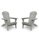 Lounge Patio Chair For Garden Outdoor Wooden Folding Adirondack Chair (Set of 2) Solid Cedar Wood Lounge Patio Chair For Garden