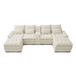 Contemporary U Shaped Sofa With Console And Cupholders