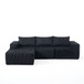 L - Shape Modern Minimalist Modular Sectional Sofa, Upholstered Cloud Couch With Deep Seats