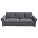 3 In 1 Convertible Sleeper Sofa With Nailhead Trim & Rolled Arm